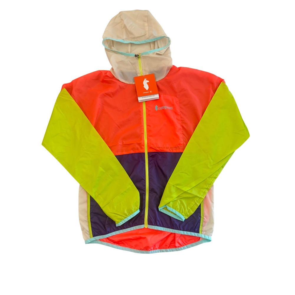 NEW Cotopaxi‎ Teca Windbreaker Women XS Neon Yellow Full Zip Packable Jacket